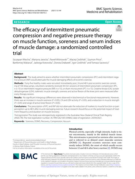 The efficacy of intermittent pneumatic compression and negative 